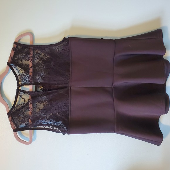 CHIC Black Peplum Blouse - Picture 4 of 4